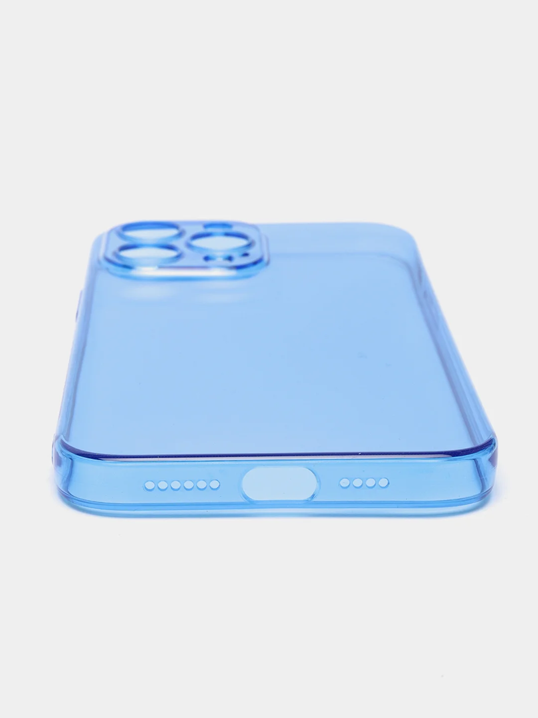 Синий чехол для iPhone 11, 12, 13, 7, 8, SE 2020, Plus, X, XS, XR, Max, Pro, mini, прозрачный