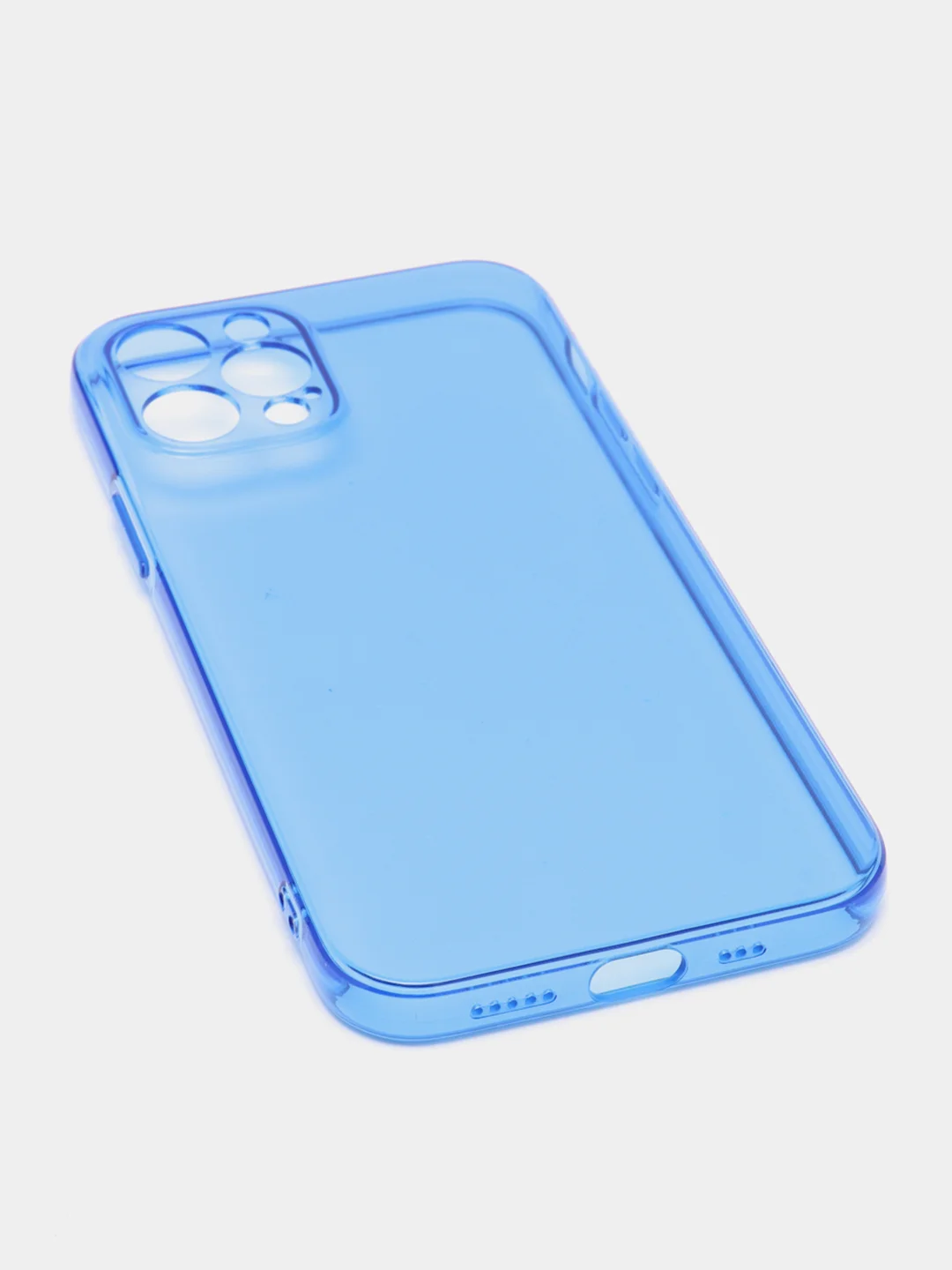 Синий чехол для iPhone 11, 12, 13, 7, 8, SE 2020, Plus, X, XS, XR, Max, Pro, mini, прозрачный