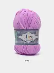 Тёмно-розовый пряжа плюшевая Alize Velluto, 100% микрополиэстер, 100г, 68м, плюшевая, велюровая веллюто