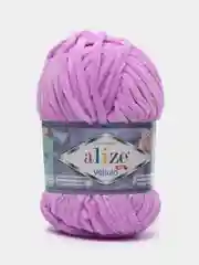 Тёмно-розовый пряжа плюшевая Alize Velluto, 100% микрополиэстер, 100г, 68м, плюшевая, велюровая веллюто