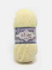 Светло-жёлтый пряжа плюшевая Alize Velluto, 100% микрополиэстер, 100г, 68м, плюшевая, велюровая веллюто