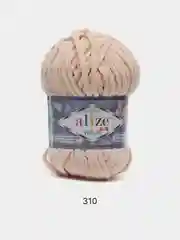 Кремовый пряжа плюшевая Alize Velluto, 100% микрополиэстер, 100г, 68м, плюшевая, велюровая веллюто