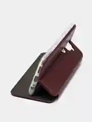 Багровый чехол книжка для Xiaomi Redmi 9C / 9A / 9 / 7A / 8/8A, Note 9/9S/9 Pro, 8/8 Pro, 4X, 7, 8T