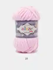 Конфетный пряжа плюшевая Alize Velluto, 100% микрополиэстер, 100г, 68м, плюшевая, велюровая веллюто