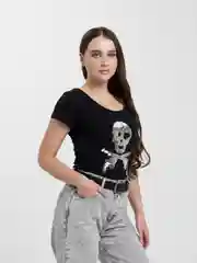 Черный футболка женская