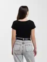 Черный футболка женская