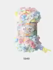 Конфетный пряжа Alize Puffy Fine Color 100% Микрополиэстер 100г 14м