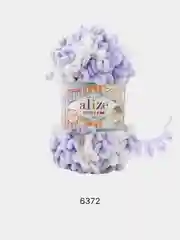Сиреневый пряжа Alize Puffy Fine Color 100% Микрополиэстер 100г 14м