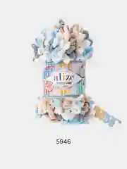 Небесно-голубой пряжа Alize Puffy Fine Color 100% Микрополиэстер 100г 14м
