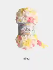 Желтый пряжа Alize Puffy Fine Color 100% Микрополиэстер 100г 14м