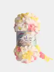 Желтый пряжа Alize Puffy Fine Color 100% Микрополиэстер 100г 14м