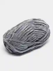 Серый металлик пряжа плюшевая Alize Velluto (Ализе Веллуто), 100 г, 68 м