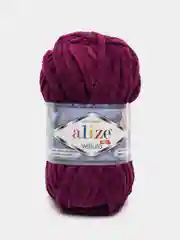 Бордовый пряжа плюшевая Alize Velluto (Ализе Веллуто), 100 г, 68 м