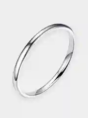 Серебряный обручальное кольцо из стали, тонкое, 2 мм