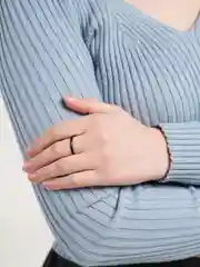 Черный обручальное кольцо из стали, тонкое, 2 мм