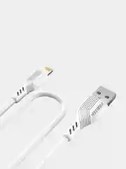 Серебряный зарядка / Кабель зарядный KINGLEEN K3 (Micro-USB/ Type-C / Lightning) для Android и iPhone