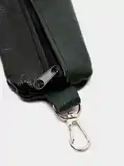 Зеленый ключница кожаная