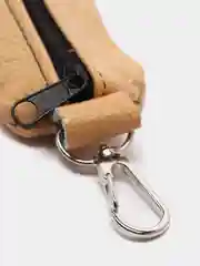 Голубой ключница кожаная
