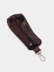 Индиго ключница кожаная