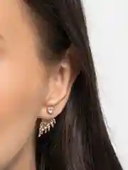 Золотой серьги бижутерия, серьги,  серьги гвоздики, 1 пара