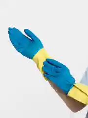 Перчатки хозяйственные BICOLOR из натурального латекса, для уборки, размер: S, M, L, XL