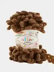 Коричневый пряжа Alize Puffy 100% Микрополиэстер 100г 9м (Часть1)