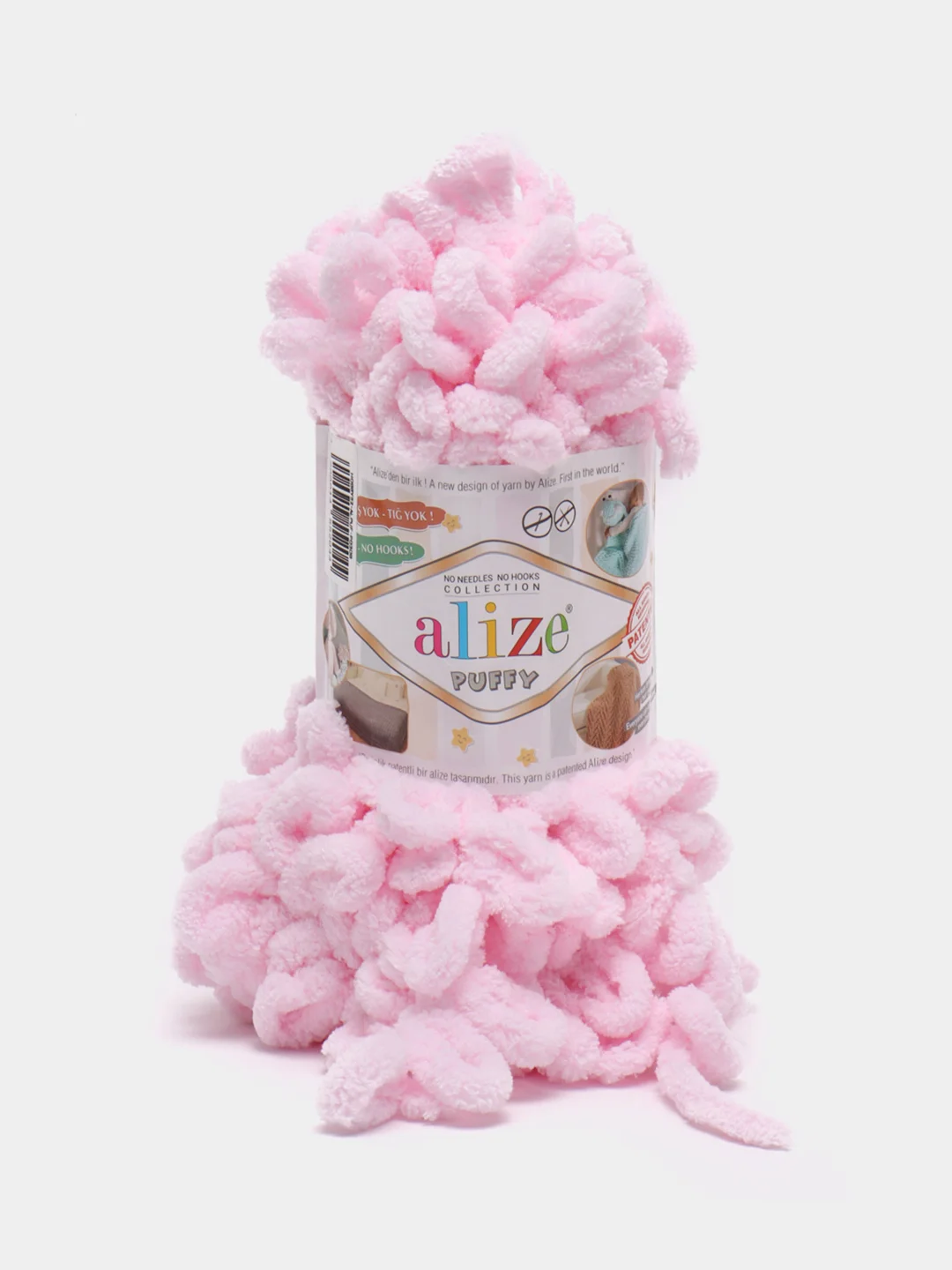 Розовый пряжа Alize Puffy 100% Микрополиэстер 100г 9м (Часть1)