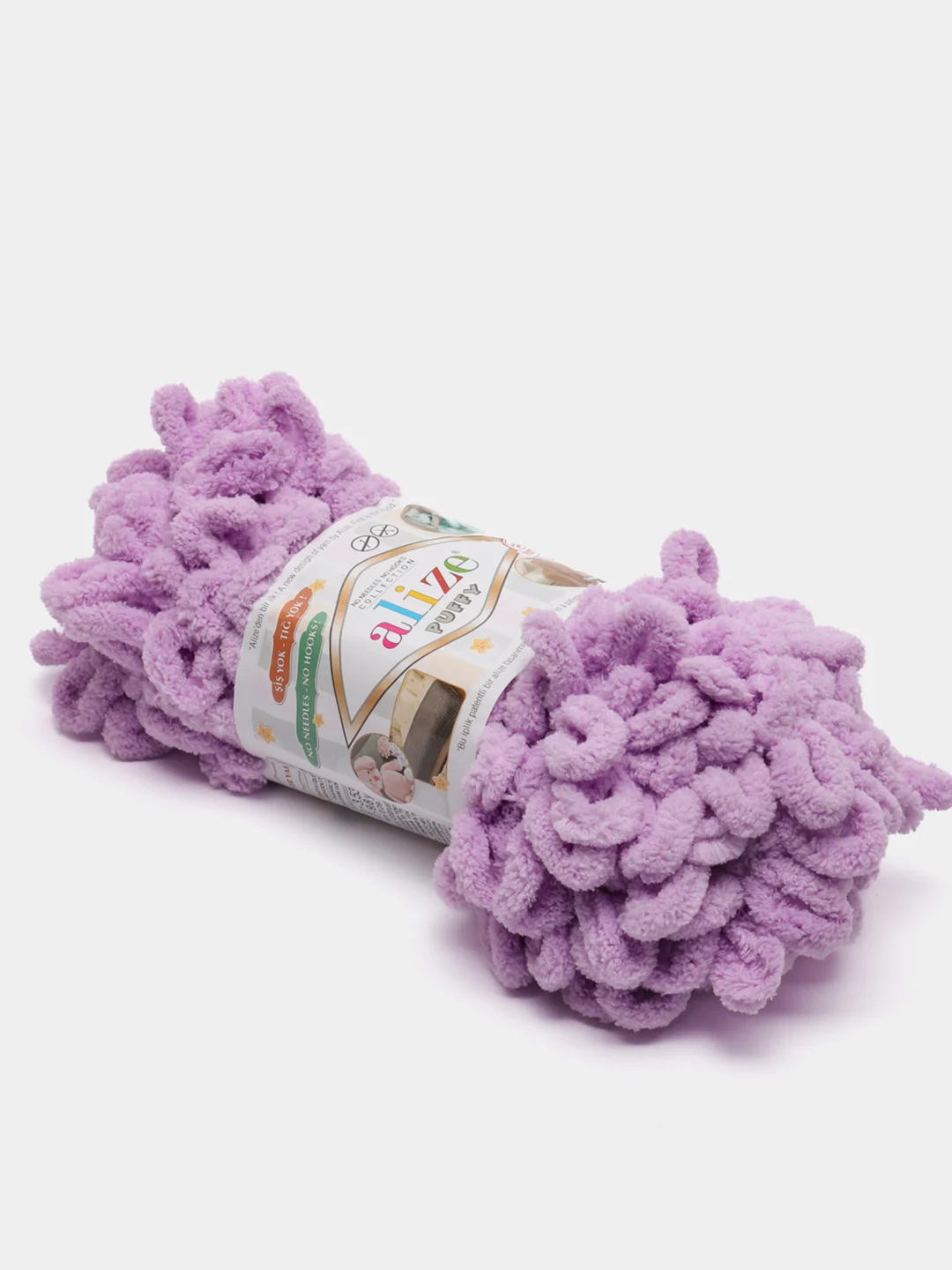 Лавандовый пряжа Alize Puffy 100% Микрополиэстер 100г 9м (Часть1)