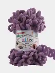 Фиолетовый пряжа Alize Puffy 100% Микрополиэстер 100г 9м (Часть1)