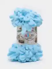 Голубой пряжа Alize Puffy 100% Микрополиэстер 100г 9м (Часть1)