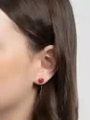 Серьги ассиметричные "Сердце и Мишка"