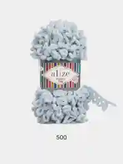 Небесно-голубой пряжа Alize Puffy Fine 100% Микрополиэстер 100г 14м