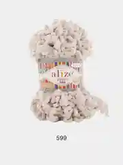 Кремовый пряжа Alize Puffy Fine 100% Микрополиэстер 100г 14м