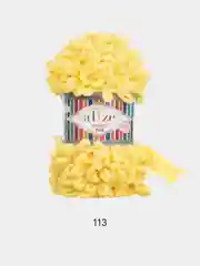 Лимонный пряжа Alize Puffy Fine 100% Микрополиэстер 100г 14м