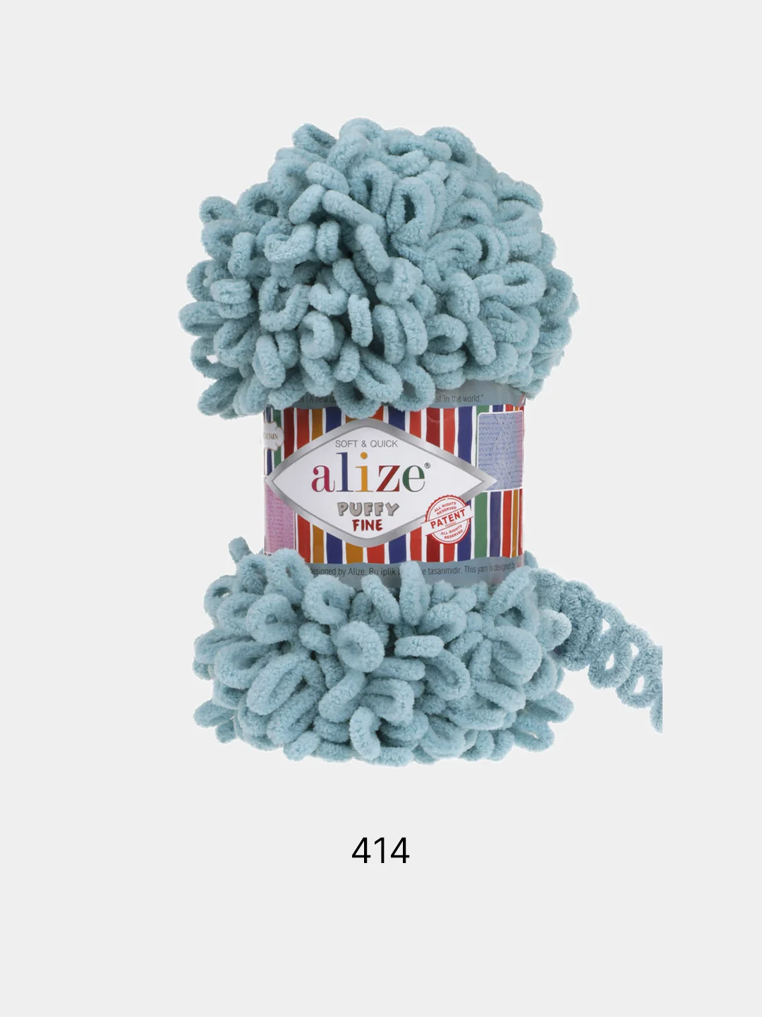 Морской пряжа Alize Puffy Fine 100% Микрополиэстер 100г 14м