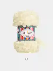 Слоновая кость пряжа Alize Puffy Fine 100% Микрополиэстер 100г 14м