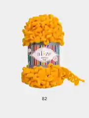 Горчичный пряжа Alize Puffy Fine 100% Микрополиэстер 100г 14м