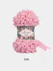 Розовый пряжа Alize Puffy Fine 100% Микрополиэстер 100г 14м
