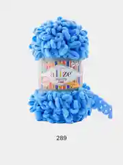 Светло-синий пряжа Alize Puffy Fine 100% Микрополиэстер 100г 14м