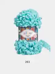 Бирюзовый пряжа Alize Puffy Fine 100% Микрополиэстер 100г 14м