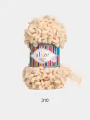 Карамельный пряжа Alize Puffy Fine 100% Микрополиэстер 100г 14м
