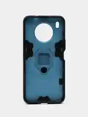 Голубой чехол противоударный с кольцом и магнит для Honor 50 Lite Nova 8i  p smart 2021 хонор