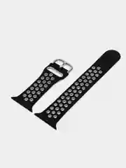 Серый спортивный перфорированный силиконовый ремешок для часов Apple Watch  38 40 42 44 мм
