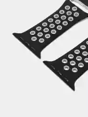 Серый спортивный перфорированный силиконовый ремешок для часов Apple Watch  38 40 42 44 мм