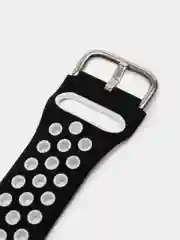 Угольный спортивный перфорированный силиконовый ремешок для часов Apple Watch  38 40 42 44 мм