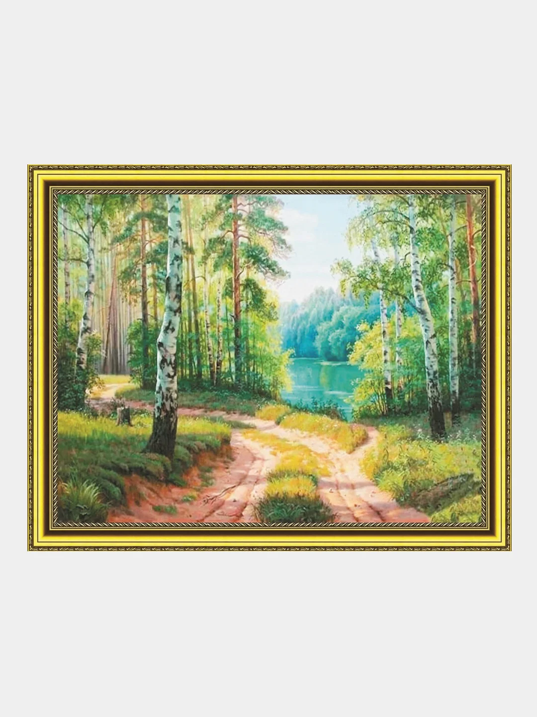 Коричневый алмазная мозаика "Пейзаж" на подрамнике, 40*50 см