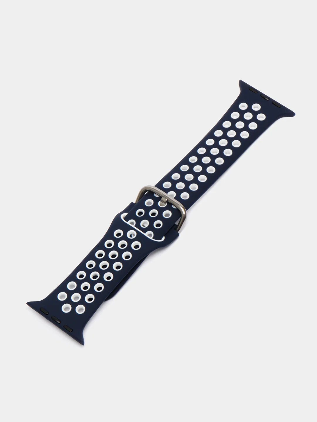 Темно-синий спортивный перфорированный силиконовый ремешок для часов Apple Watch  38 40 42 44 мм