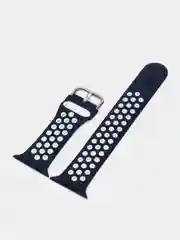 Темно-синий спортивный перфорированный силиконовый ремешок для часов Apple Watch  38 40 42 44 мм