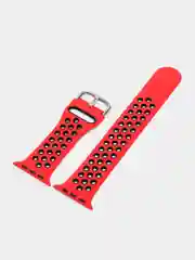 Красный спортивный перфорированный силиконовый ремешок для часов Apple Watch  38 40 42 44 мм