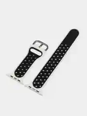 Белый спортивный перфорированный силиконовый ремешок для часов Apple Watch  38 40 42 44 мм
